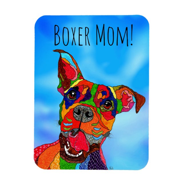 Imán de barboxer suave y colorido 3"x4" (Vertical)