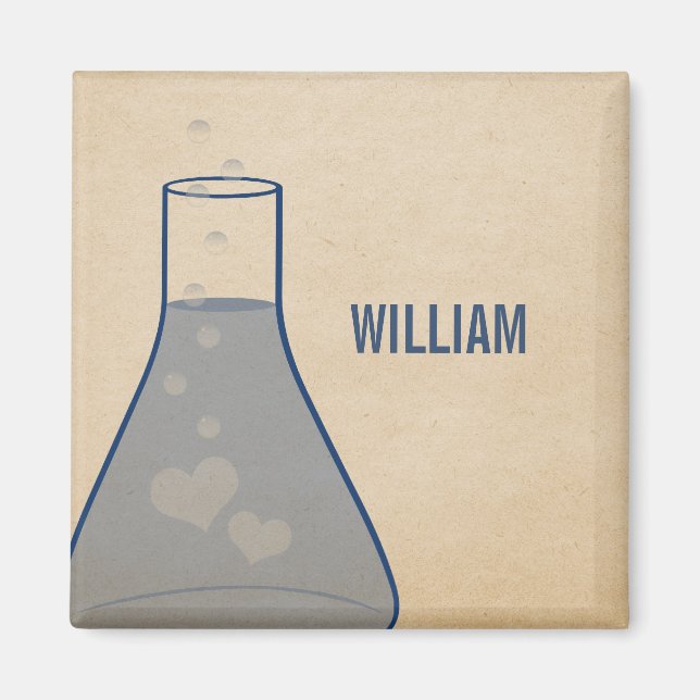 Imán de Beaker caprichoso, azul (Frente)