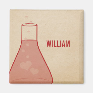 Imán de Beaker Whimsical, Rojo