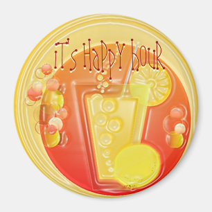 Imán de bebidas de 3D Happy Hour