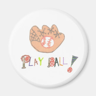 Imán de béisbol con gráficos de Karate Kat