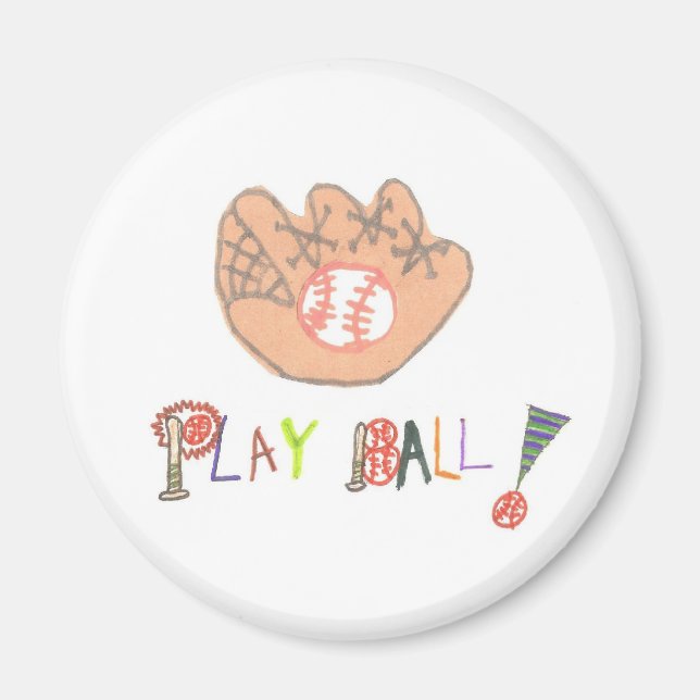 Imán de béisbol con gráficos de Karate Kat (Frente)