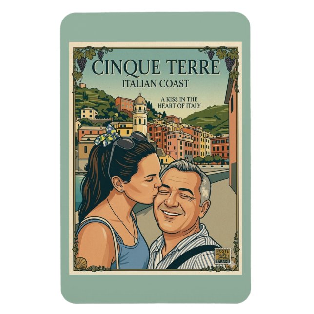 Imán de Beso/Cinque Terre (Vertical)