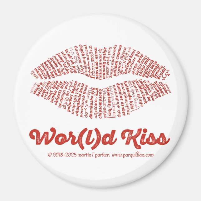 Imán de beso mundial (Frente)