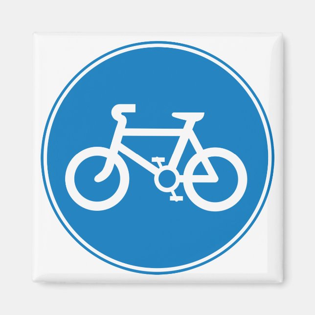 Imán de bicicleta azul (Frente)