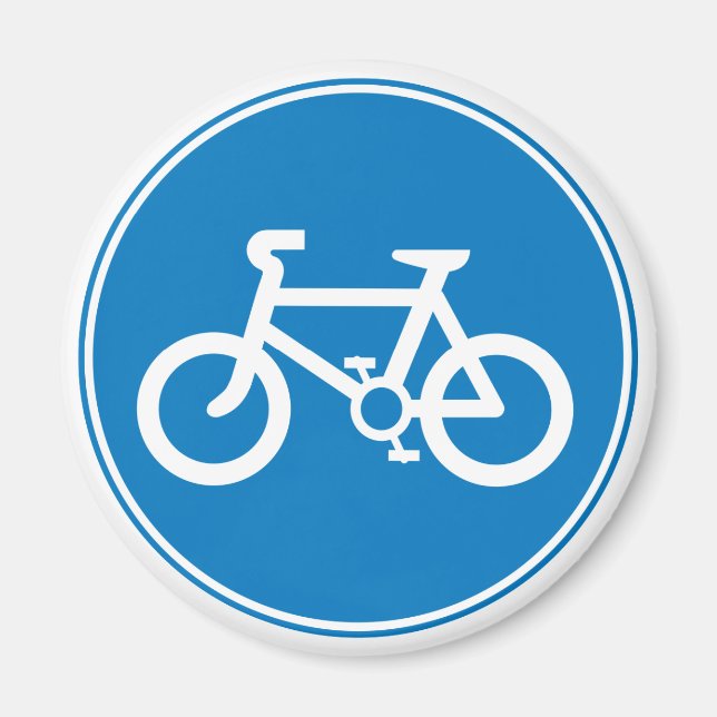 Imán de bicicleta azul (Frente)