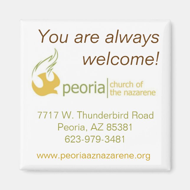 Imán de bienvenida (Frente)