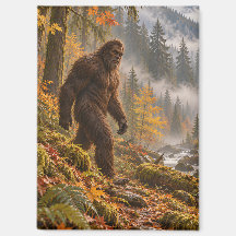 Imán de Bigfoot Niebla de Otoño