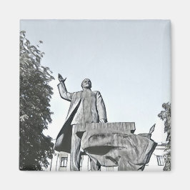 Imán de boceto del monumento a Lenin