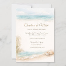 Imán de Boda de Destino con Tema de Playa
