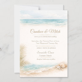 Imán de Boda de Destino con Tema de Playa