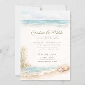 Imán de Boda de Destino con Tema de Playa