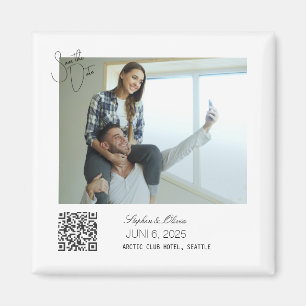 Imán de boda para guardar la fecha con foto person