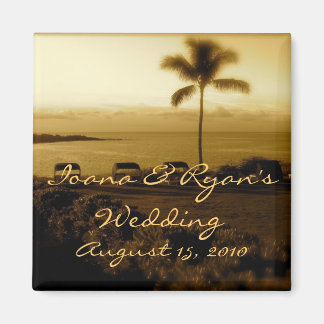 Imán de bodas de playa