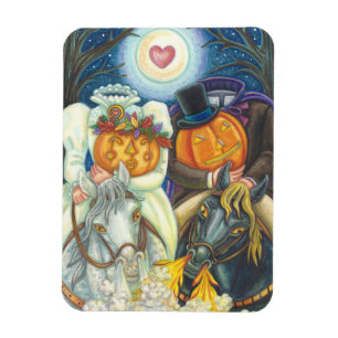 IMÁN DE BODAS DE SLEEPY HOLLOW HALLOWEEN Rectángul