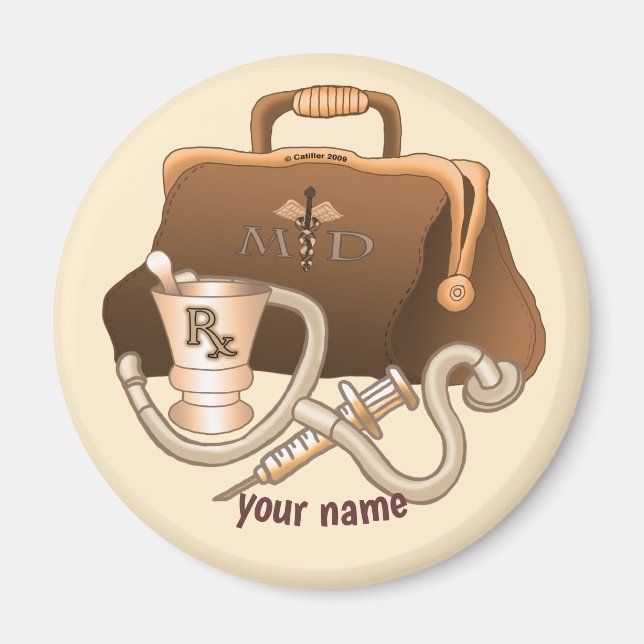 Imán de bolso médico para médicos (Frente)