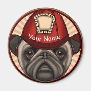 imán de Bombero Pug
