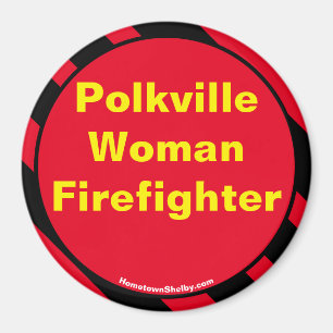 Imán de bomberos para mujeres de Polkville