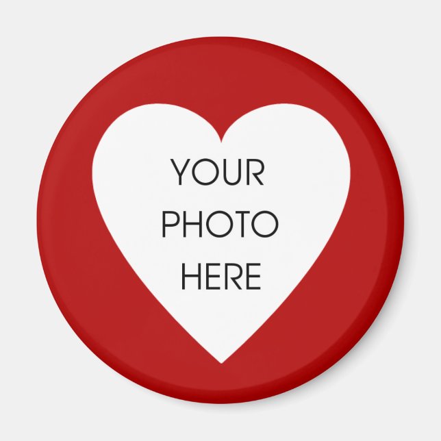 Imán de borde de corazón - Plantilla (Frente)