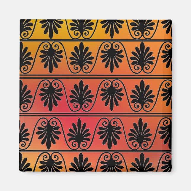 Imán de borde rojo y Naranja (Frente)