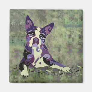 Imán de Boston Terrier para su refrigerador