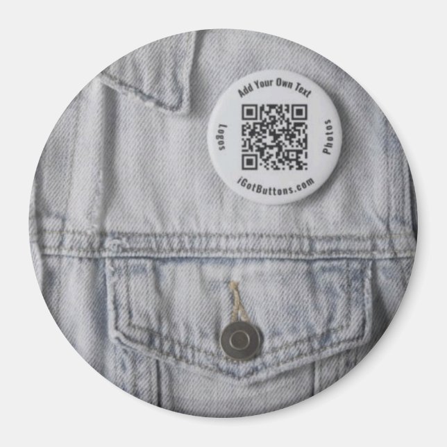 Imán de botón personalizado de 3 pulgadas (Frente)