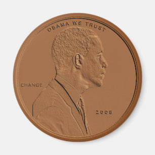 Imán de bronce de la circular del penique de