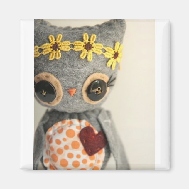 imán de búho adorable (Frente)