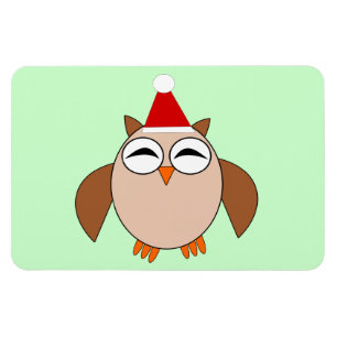 Imán de búho de Navidades pequeños
