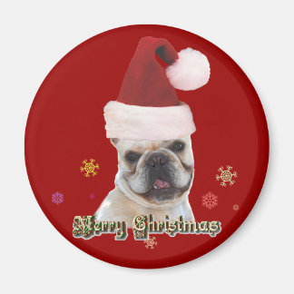 imán de bulldog francés para navidades