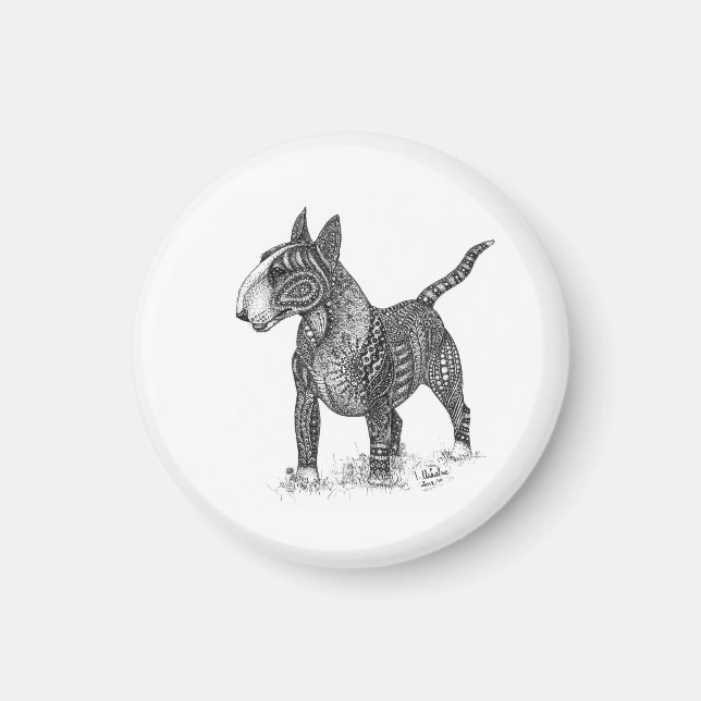 Imán de Bullterrier (Frente)