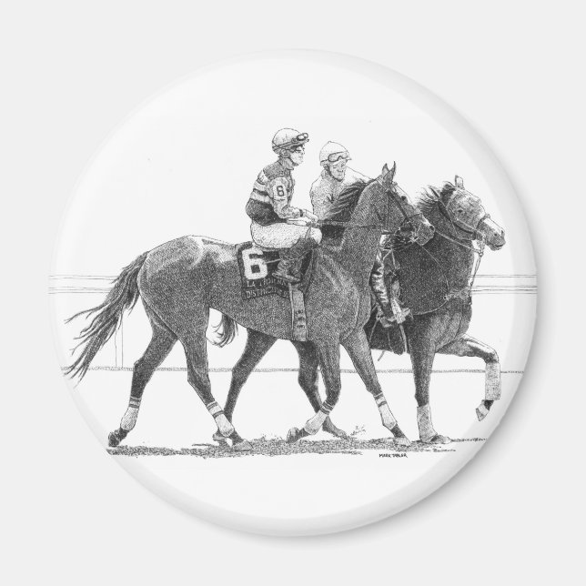 Imán de caballos y jockey (Frente)