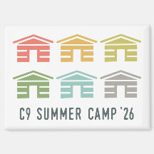 Imán de cabaña del campamento de verano C9 2026