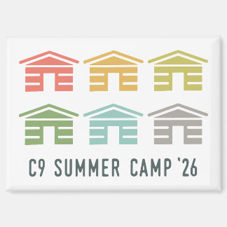 Imán de cabaña del campamento de verano C9 2026