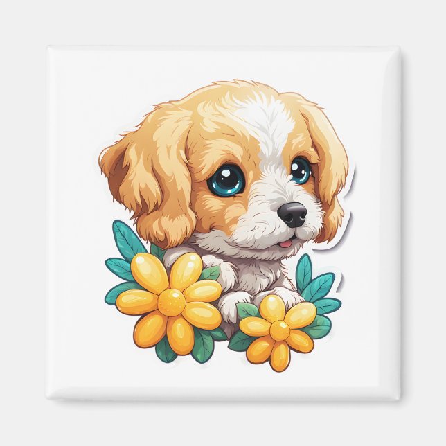 Imán de Cachorro Adorable (Frente)