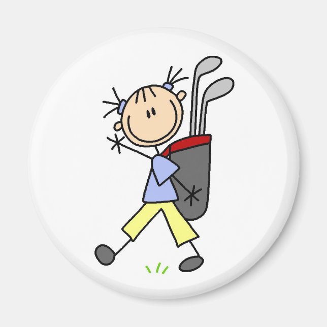 Imán de Caddy con la Bolsa de Golf (Frente)