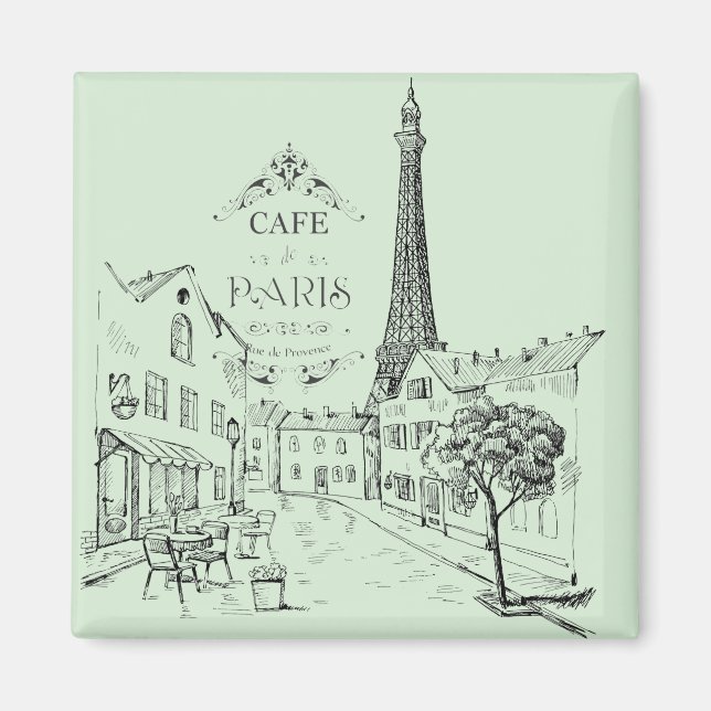 Imán de Café París (Frente)