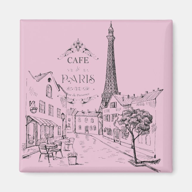 Imán de Café París (Frente)