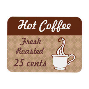 Imán de café retro