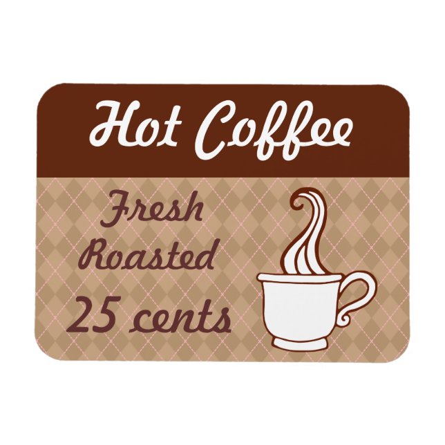 Imán de café retro (Horizontal)
