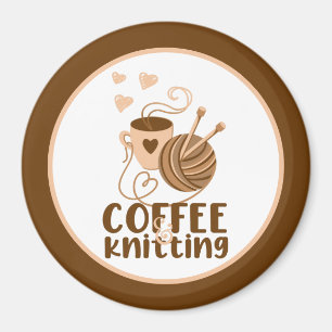 Imán de café y tejido