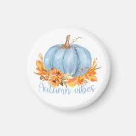 Imán de calabaza azul de Vibes de otoño