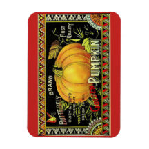 Imán de calabaza de caída de vintage