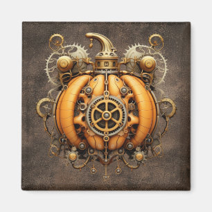 Imán de calabaza de Steampunk otoño