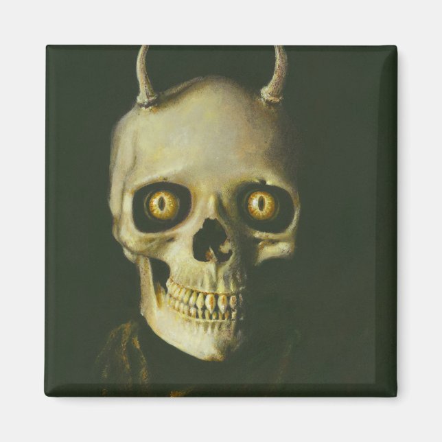 Imán de Calavera del Diablo Gótico (Frente)