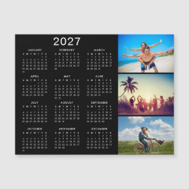 Imán de calendario 2027 con collage de fotos perso