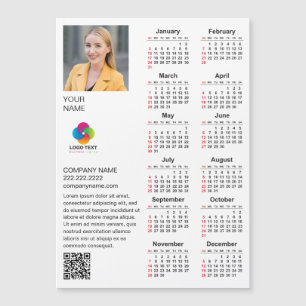 Imán de calendario de empresa con logotipo empresa