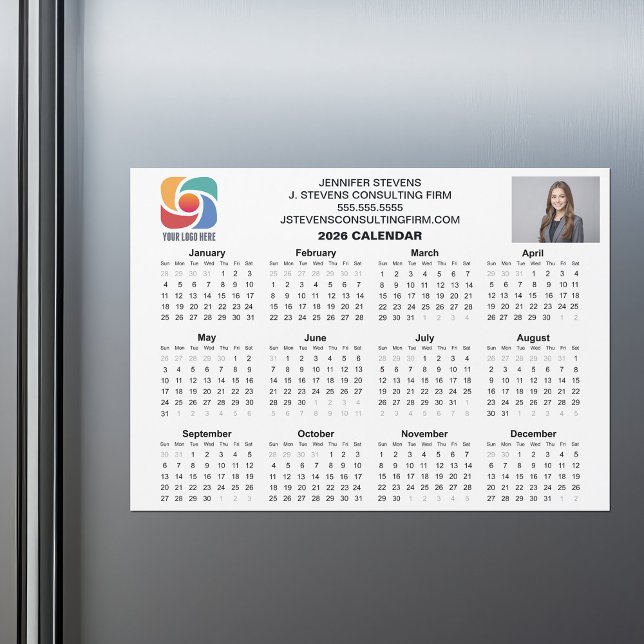 Imán de calendario de empresa con logotipo empresa (Subido por el creador)