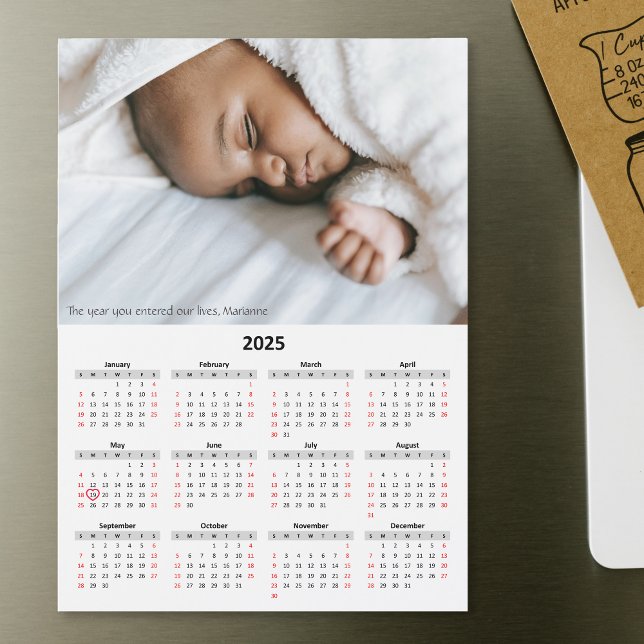 Imán de calendario de fecha de nacimiento del bebé (Baby Birth Date Magnet)