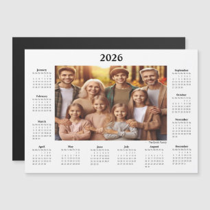 Imán de Calendario de Fotos Personalizadas 2026